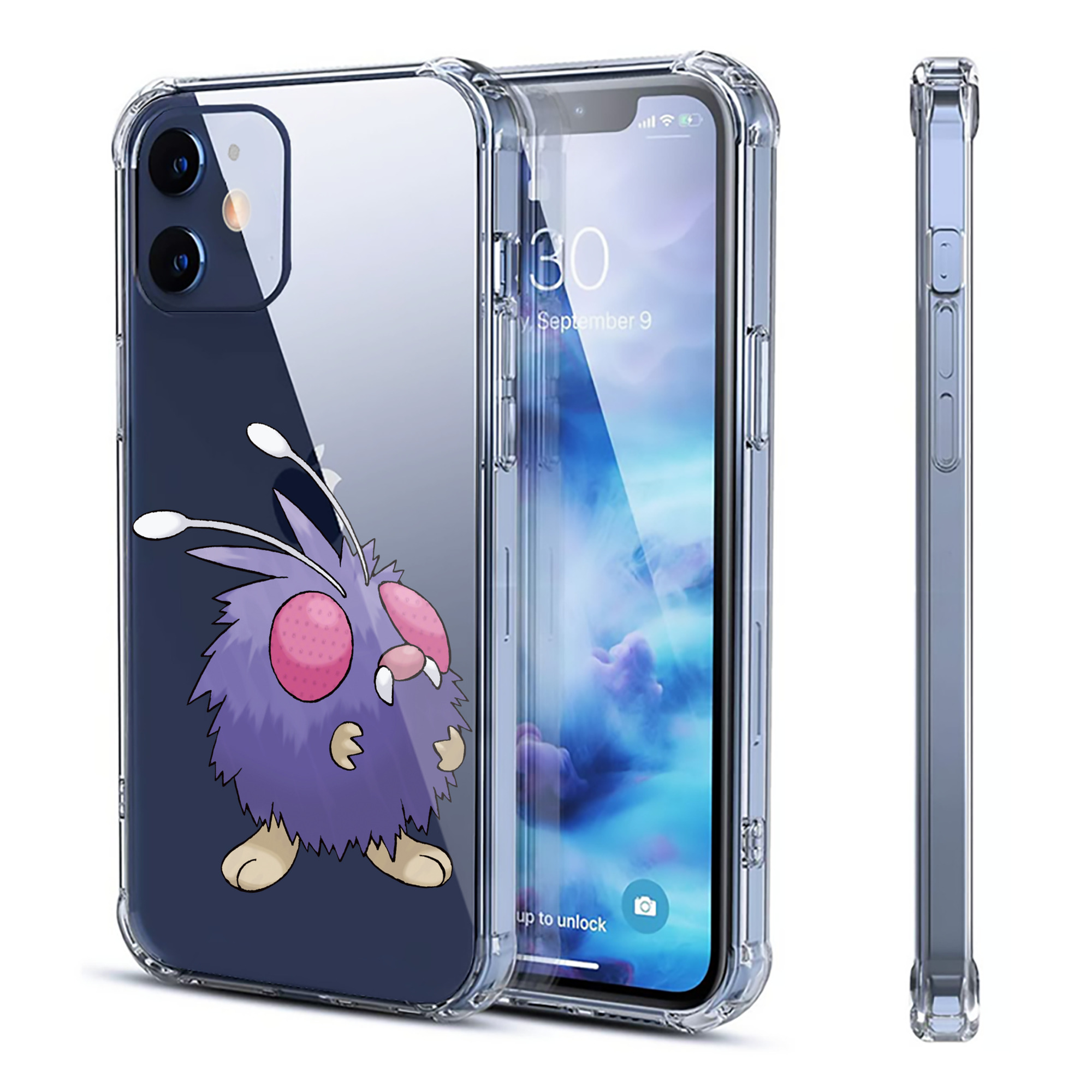 （画像用） ポケットモンスター Pokémon 【iPhone 12シリーズ対応】透明スマホケース（クリアソフトケース）
